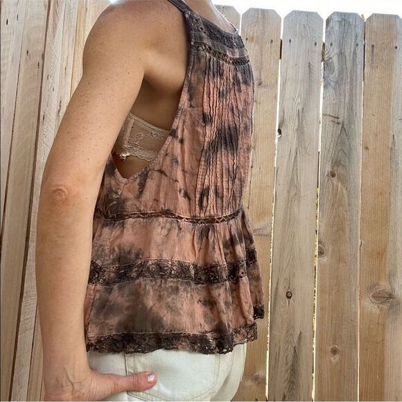 Free people tie dye sleeveless blouse size small - Picture 3 of 11